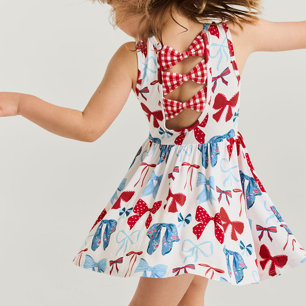 Martha Bow Back Twirl Dress