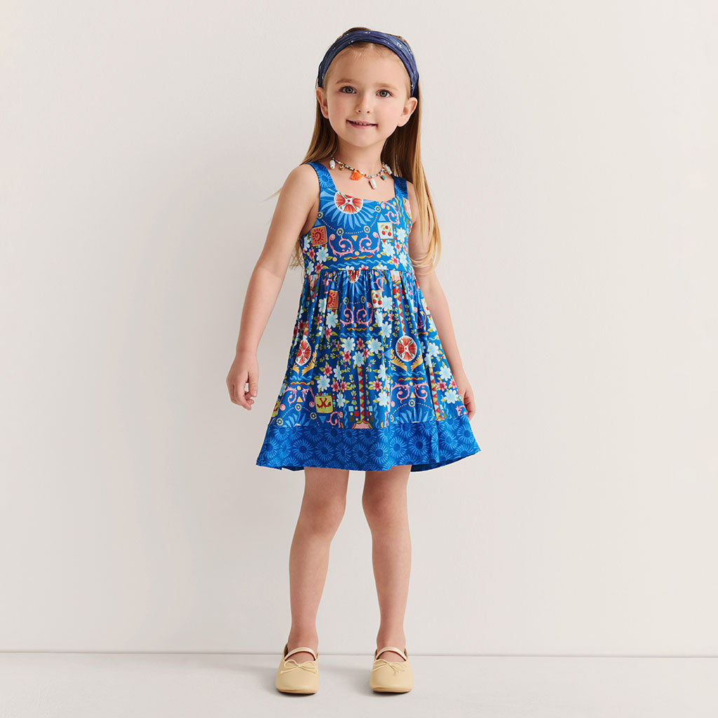 Carretto Square Neck Twirl Dress