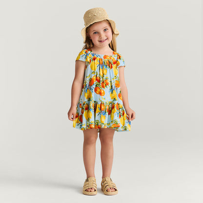 Lucia Square Neck Tiered Dress