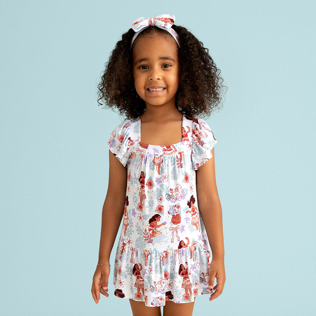 Disney Moana & Pua Square Neck Tiered Dress