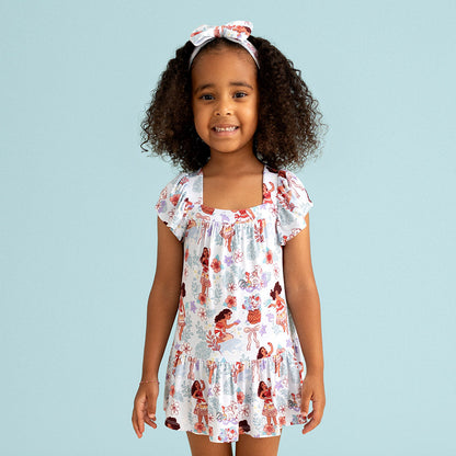 Disney Moana & Pua Square Neck Tiered Dress