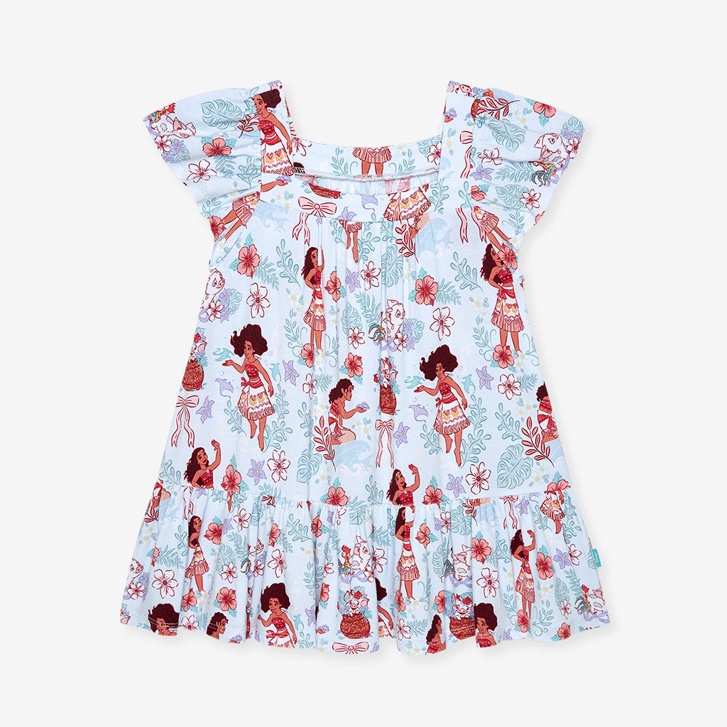 Disney Moana & Pua Square Neck Tiered Dress
