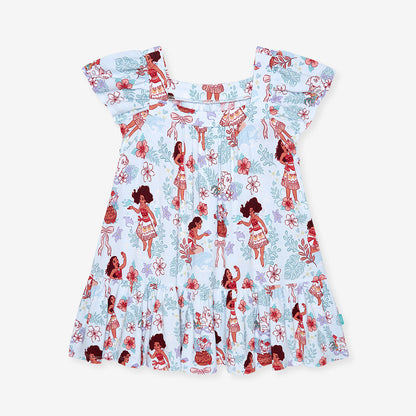 Disney Moana & Pua Square Neck Tiered Dress