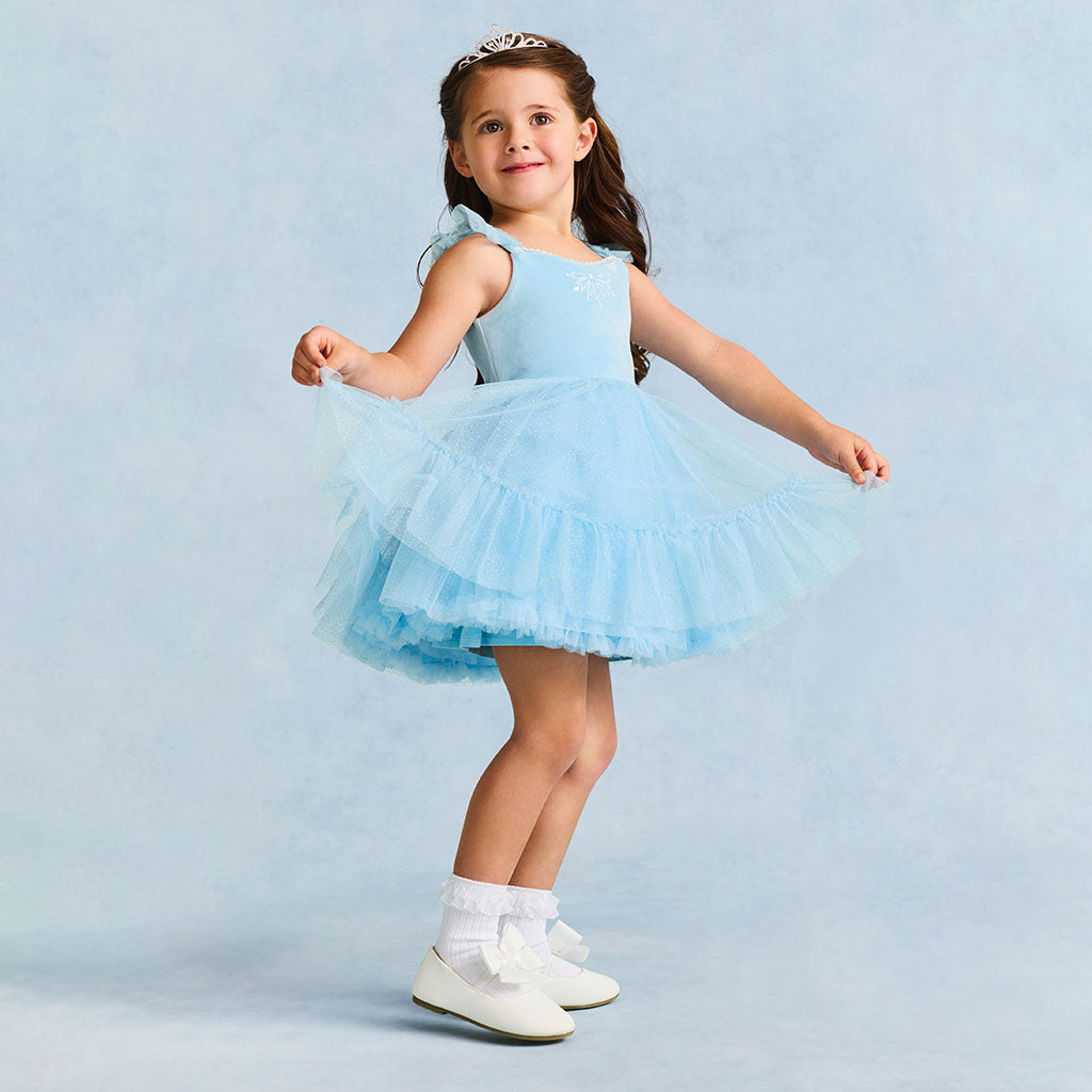 Disney Frozen Elsa Velour Petticoat Dress