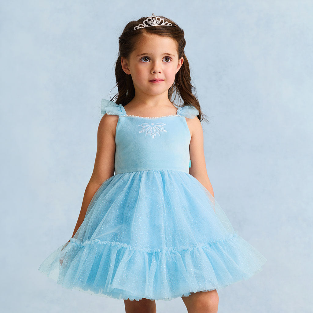 Disney Frozen Elsa Velour Petticoat Dress