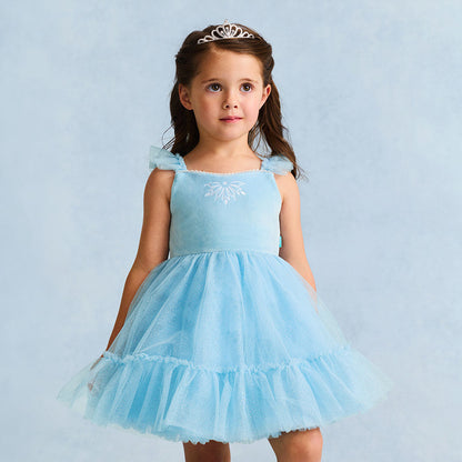 Disney Frozen Elsa Velour Petticoat Dress