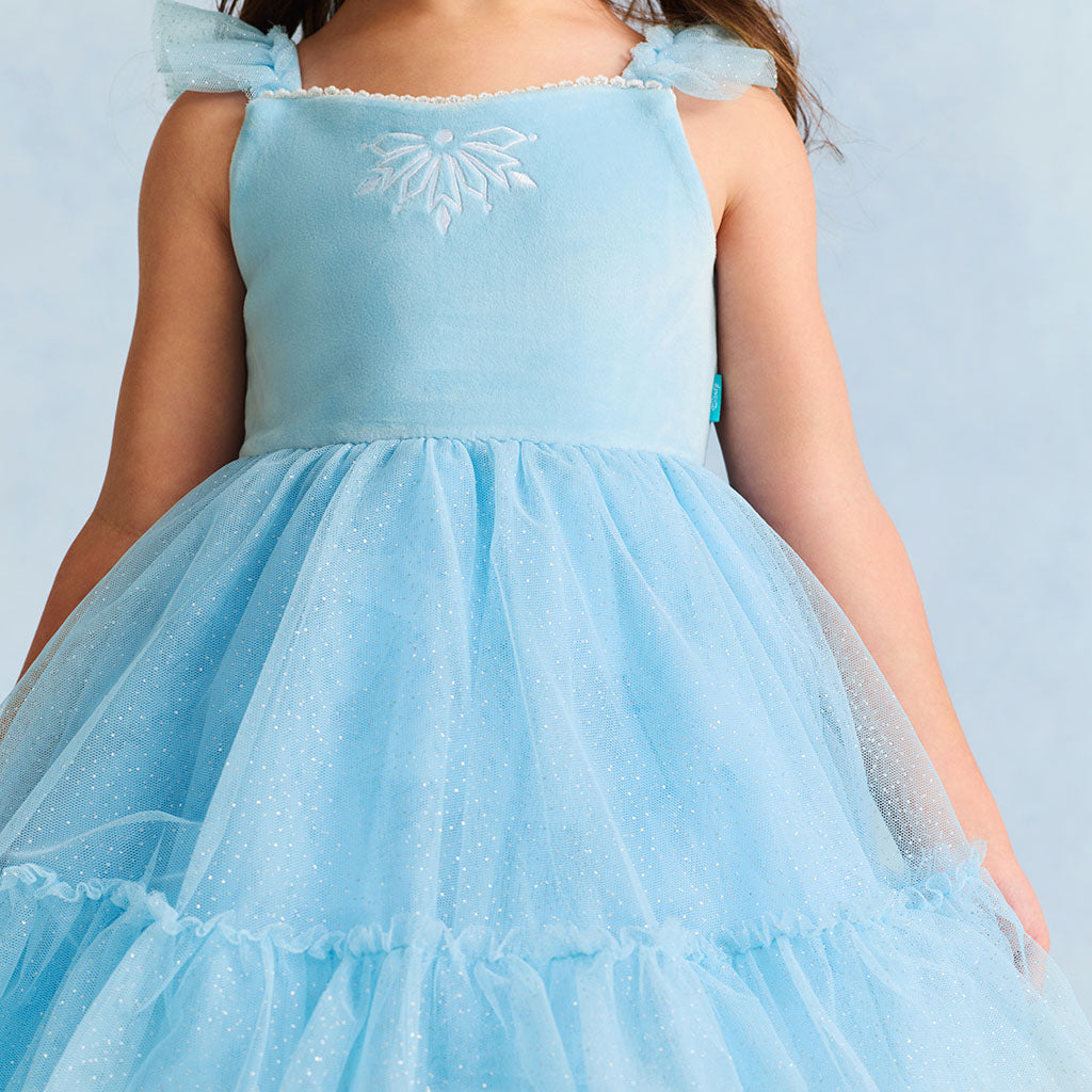 Disney Frozen Elsa Velour Petticoat Dress
