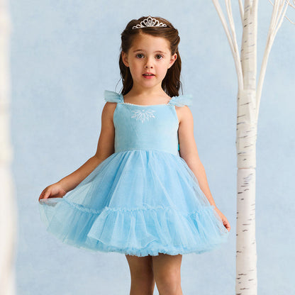 Disney Frozen Elsa Velour Petticoat Dress