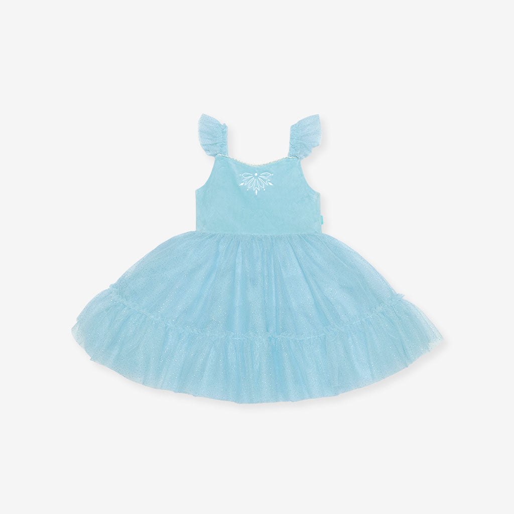 Disney Frozen Elsa Velour Petticoat Dress