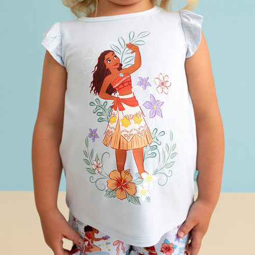 Disney Moana Wayfinder Ruffled Graphic Tee