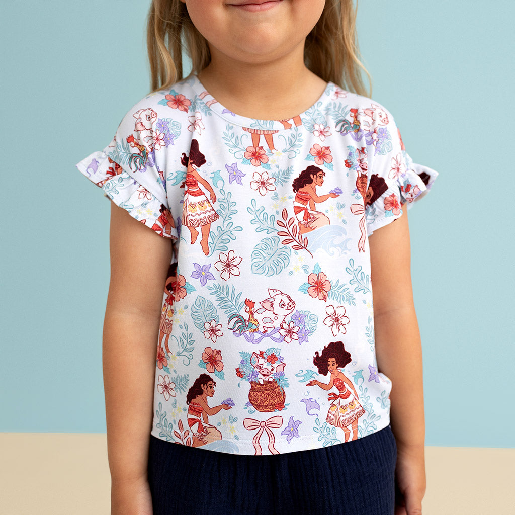 Disney Moana & Pua Ruffled Boxy Tee