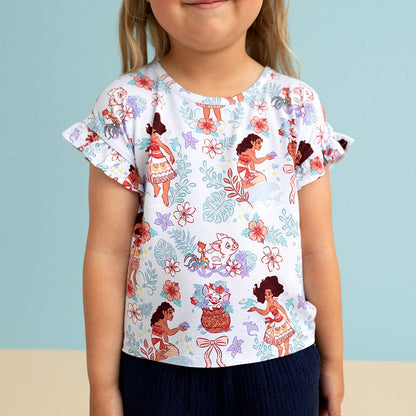 Disney Moana & Pua Ruffled Boxy Tee