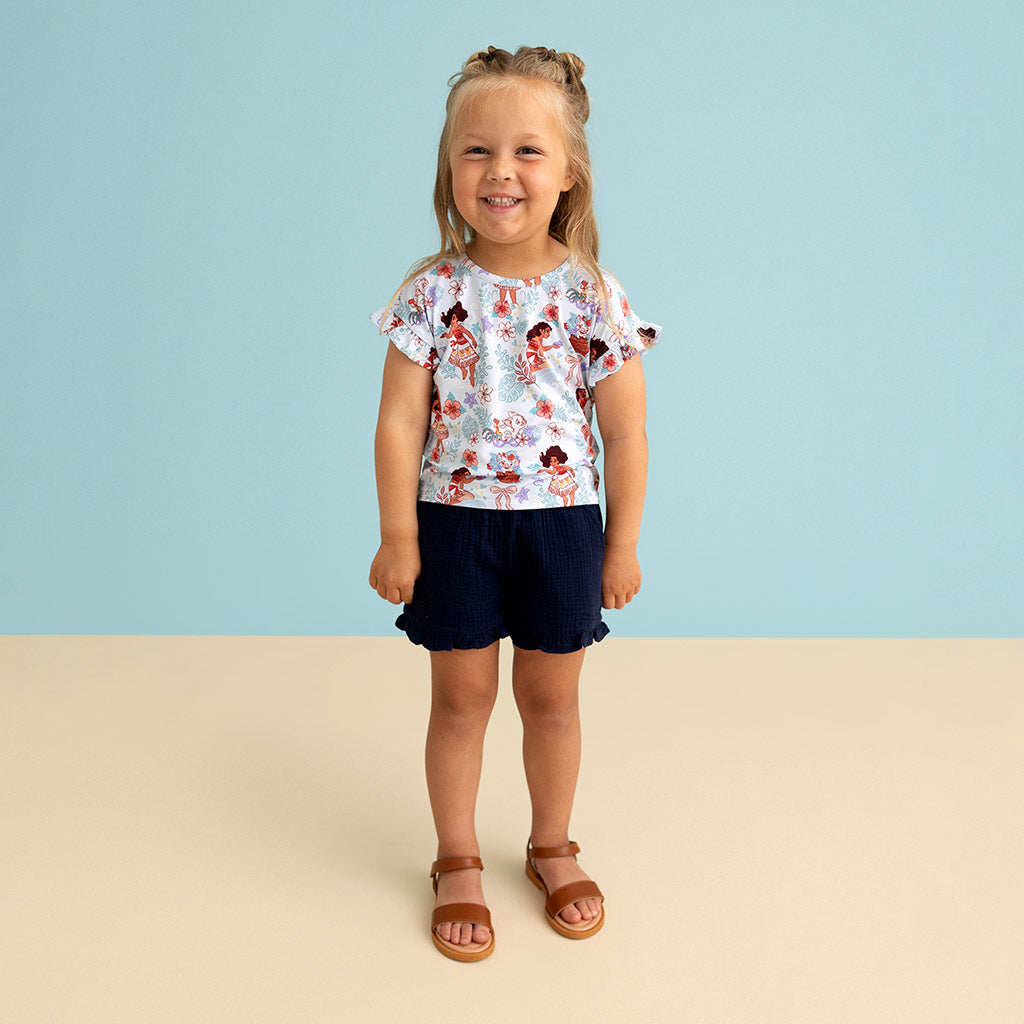 Disney Moana & Pua Ruffled Boxy Tee