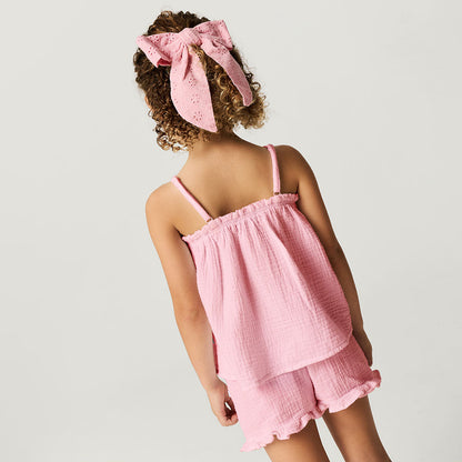 Happy Pink Cotton Crinkle Cami