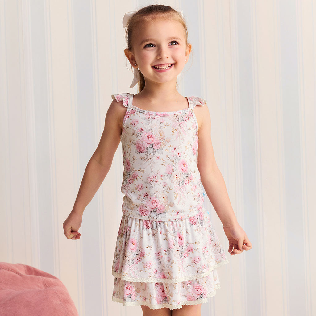 Roberta Girls' Flutter Strap Bow Cami
