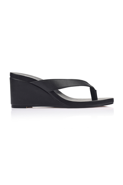 Polly Thong Wedges - Black