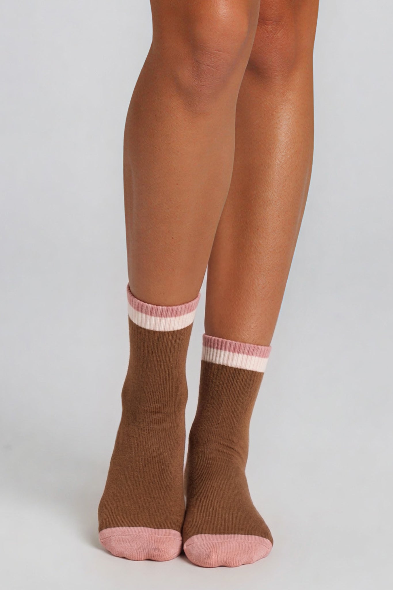 Quinby Thermal Socks 4 Pack - Pink/Brown
