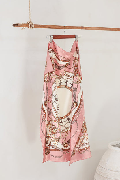 Rayne Scarf - Chain Print Pink