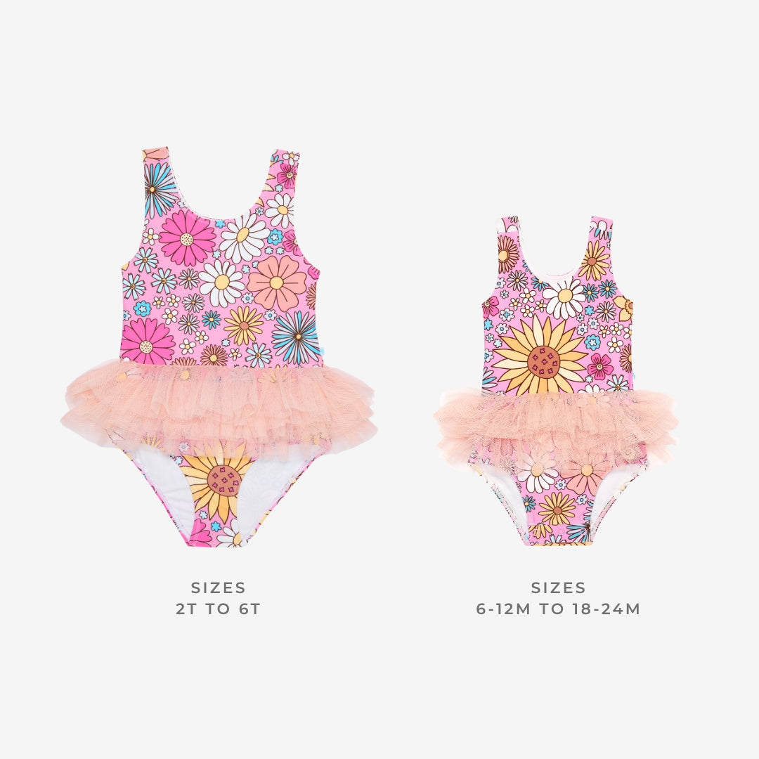 Presley Pink Tulle Swimsuit