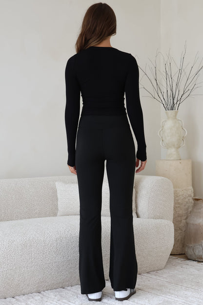 Scarlett Pants - High Waisted Flare Pants In Black
