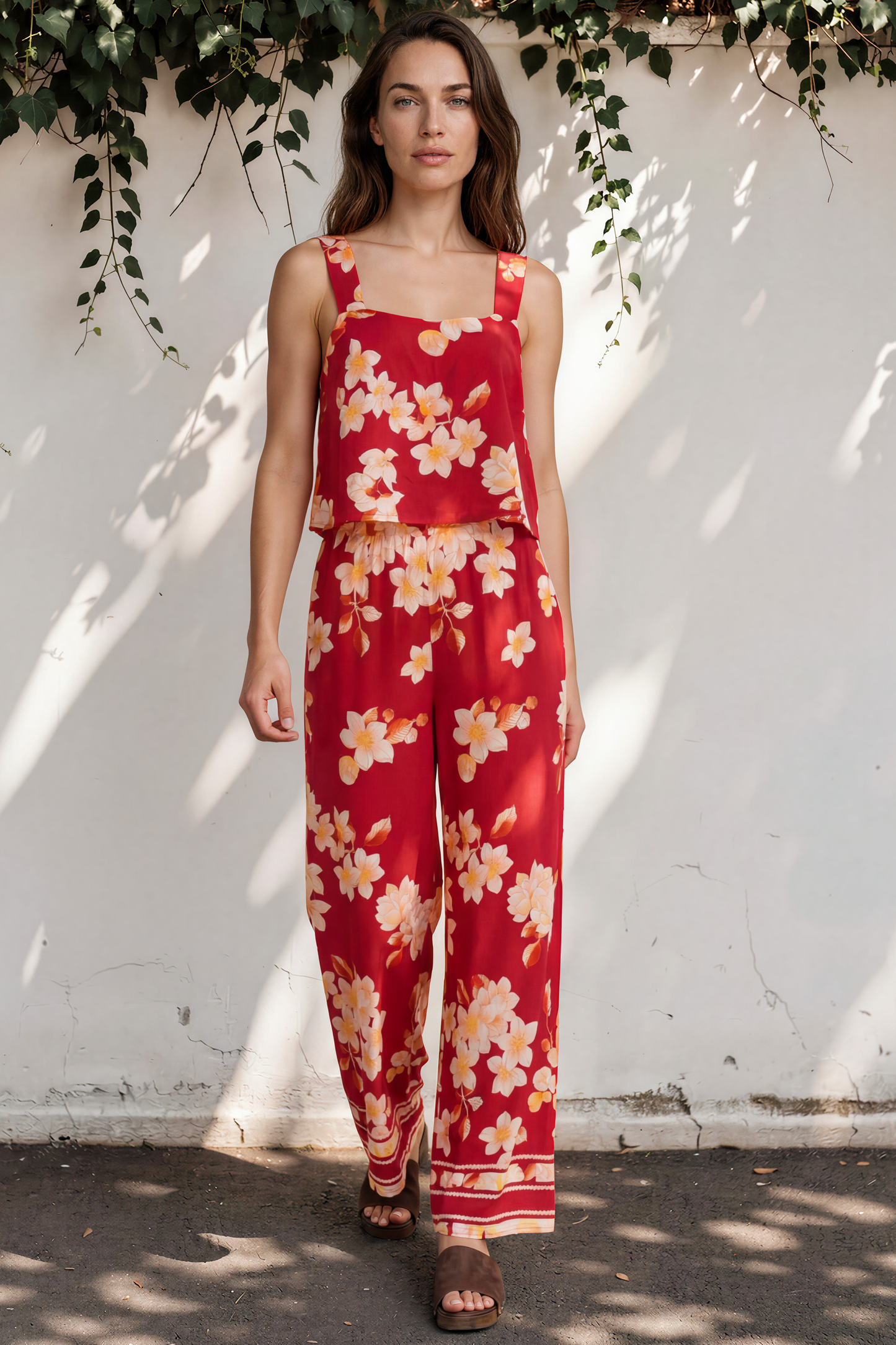 True Jumpsuit - Square Neckline Overall Jumpsuit in Varenna Print