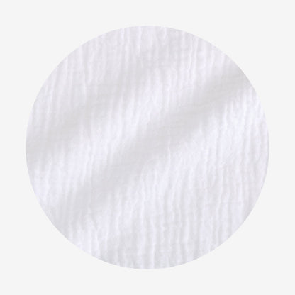 Women's White Cotton Crinkle Pants