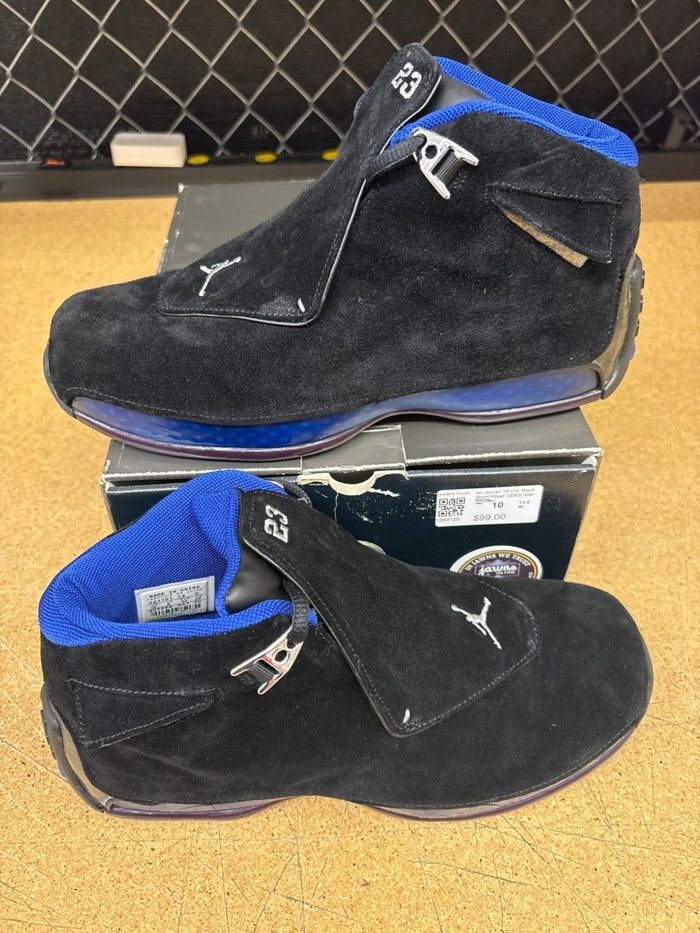 Air Jordan 18 OG 'Black Sport Royal' (2003) Men 10 Used - Sneakers - Jawns on Fire Sneakers & Shoes
