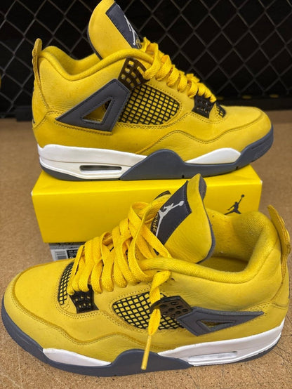 Air Jordan 4 Retro Yellow & Black 'Thunder' 2023 Men 9 Used - Sneakers - Jawns on Fire Sneakers & Shoes