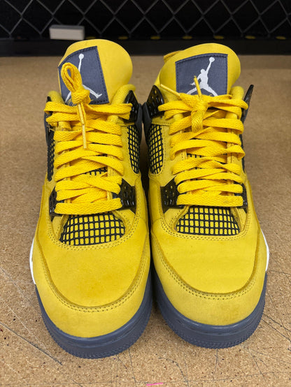 Air Jordan 4 Retro Yellow & Black 'Thunder' 2023 Men 9 Used