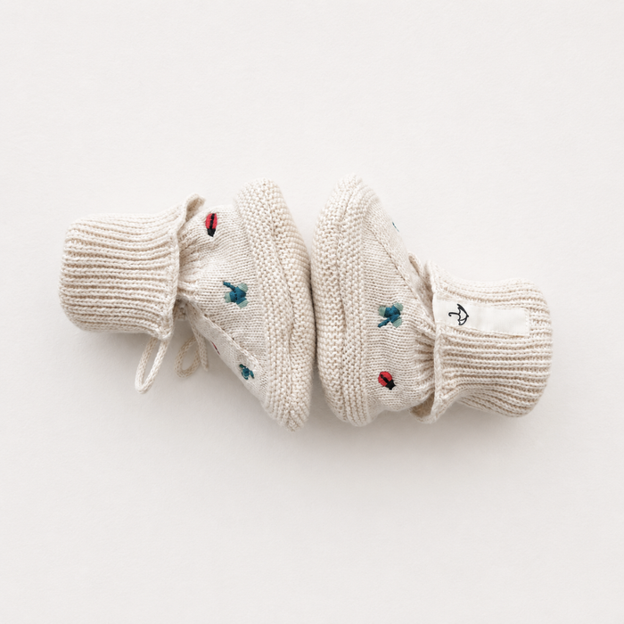 Baby Booties - Ladybug Garden