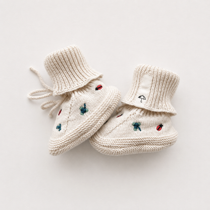 Baby Booties - Ladybug Garden
