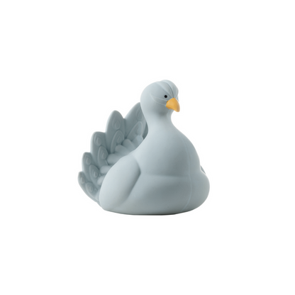 Bath Toy - Peacock - Light Blue - Natural Rubber