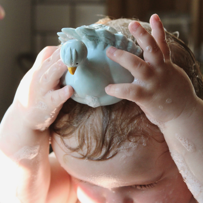 Bath Toy - Peacock - Light Blue - Natural Rubber