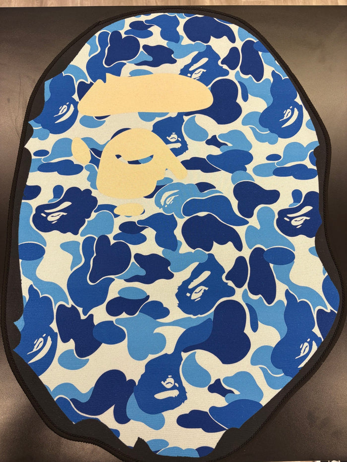 Blue Bape Ape Face Carpet