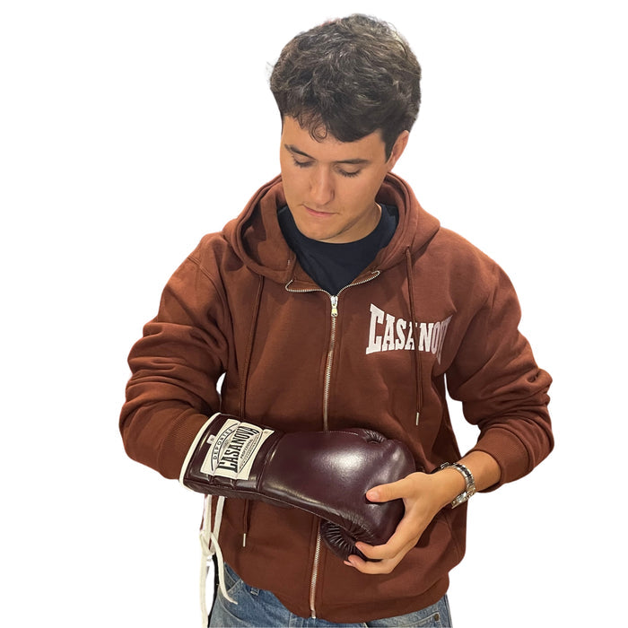 Casanova® Boxing Jacket - Full Zip Heavyweight Hoodie – Burgundy
