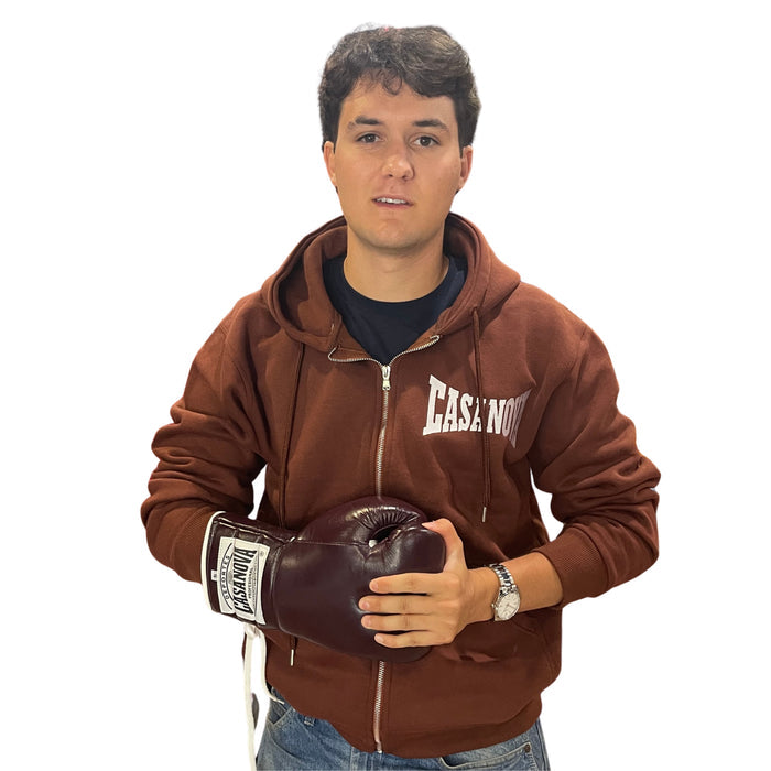 Casanova® Boxing Jacket - Full Zip Heavyweight Hoodie – Burgundy