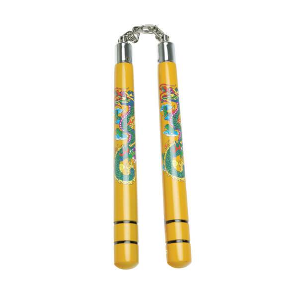 Chain Wooden Dragon Nunchaku