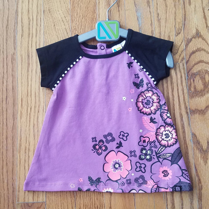 CLEARANCE-Noruk Purple with Flowers Tunic