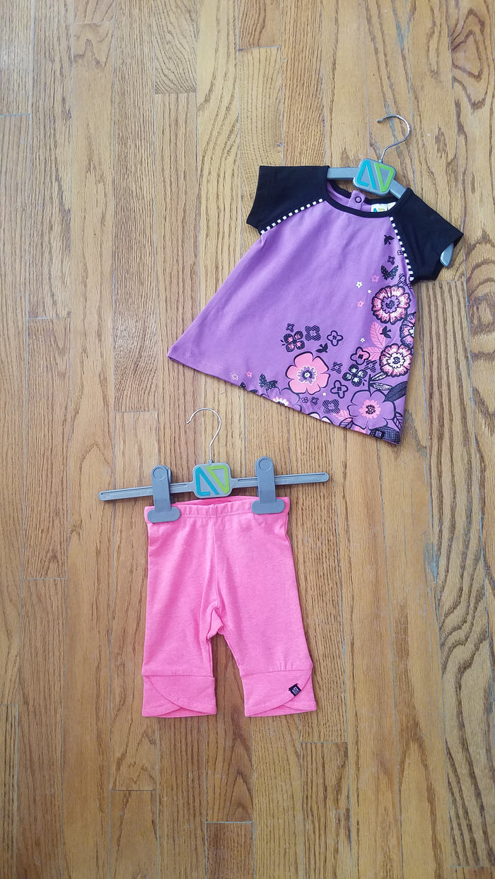 CLEARANCE-Noruk Purple with Flowers Tunic