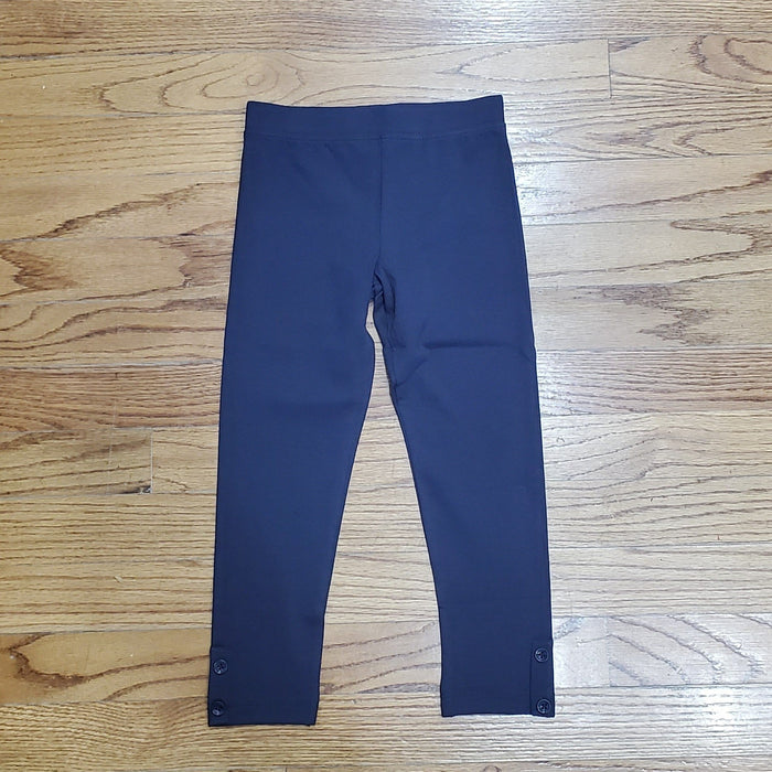 CR Sports Basic Charcoal Leggings with Button Placket