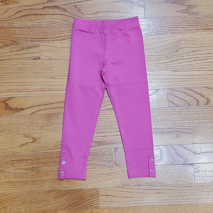 CR Sports Basic Pink Leggings with Button Placket