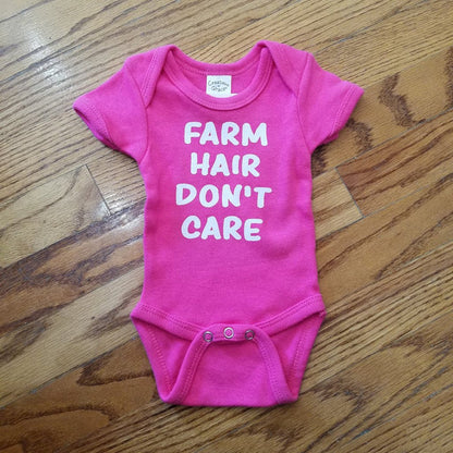 Farm Hair Don't Care Onesie