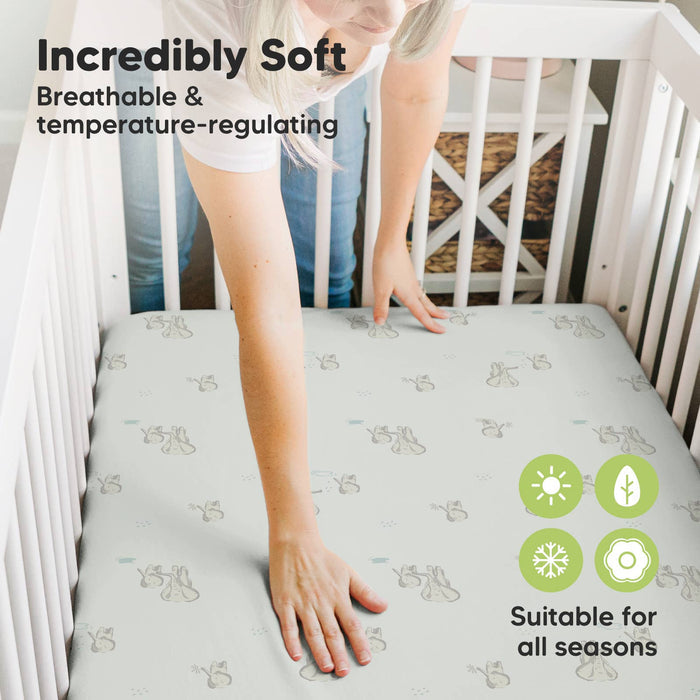 KeaBabies - KeaBabies Isla Fitted Mini Crib Sheets, Pack and Play Sheet - Elly-Giggles N Gear