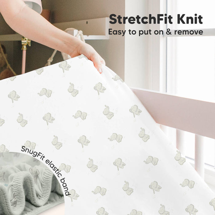 KeaBabies - KeaBabies Isla Fitted Mini Crib Sheets, Pack and Play Sheet - Elly-Giggles N Gear