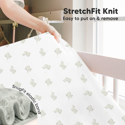 KeaBabies - KeaBabies Isla Fitted Mini Crib Sheets, Pack and Play Sheet - Elly-Giggles N Gear