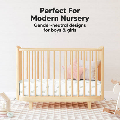 KeaBabies - KeaBabies Isla Fitted Mini Crib Sheets, Pack and Play Sheet - Elly-Giggles N Gear