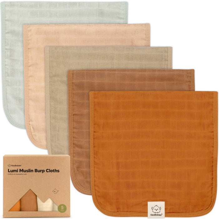 KeaBabies - KeaBabies Lumi Muslin Burp Cloths - Spice-Giggles N Gear