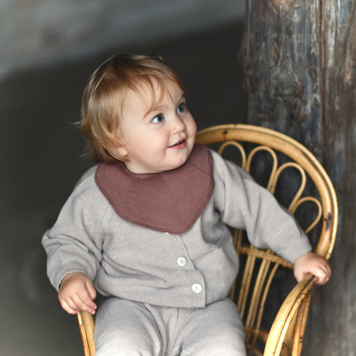 Knitted Teething Bib Soft Stylish and Oh-So-Practical