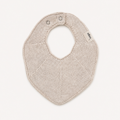 Knitted Baby Bib - Moon Milk