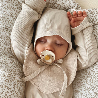 Knitted Teething Bib Soft Stylish and Oh-So-Practical